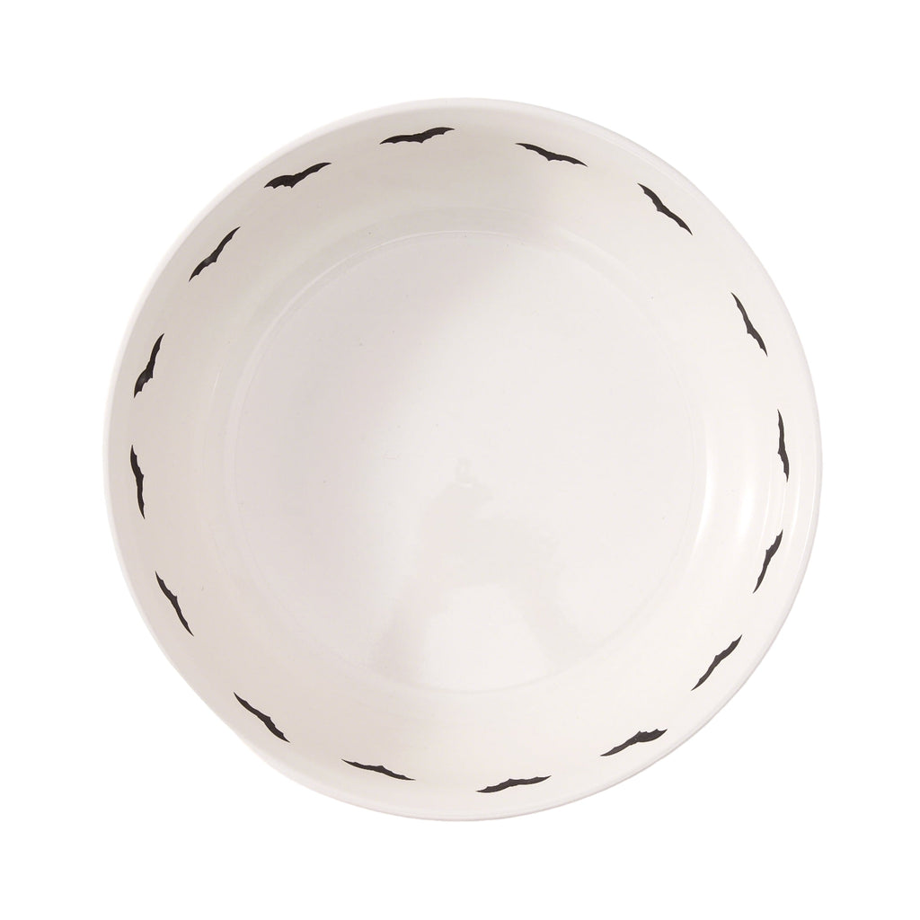 Way To Celebrate Halloween Bat White Ceramic Serving Bowl