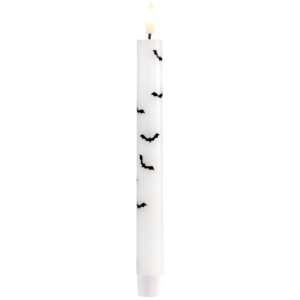Northlight LED Flickering Flameless Wax Tapered Flying Bats Halloween Candles - 9.75" - Set of 2
