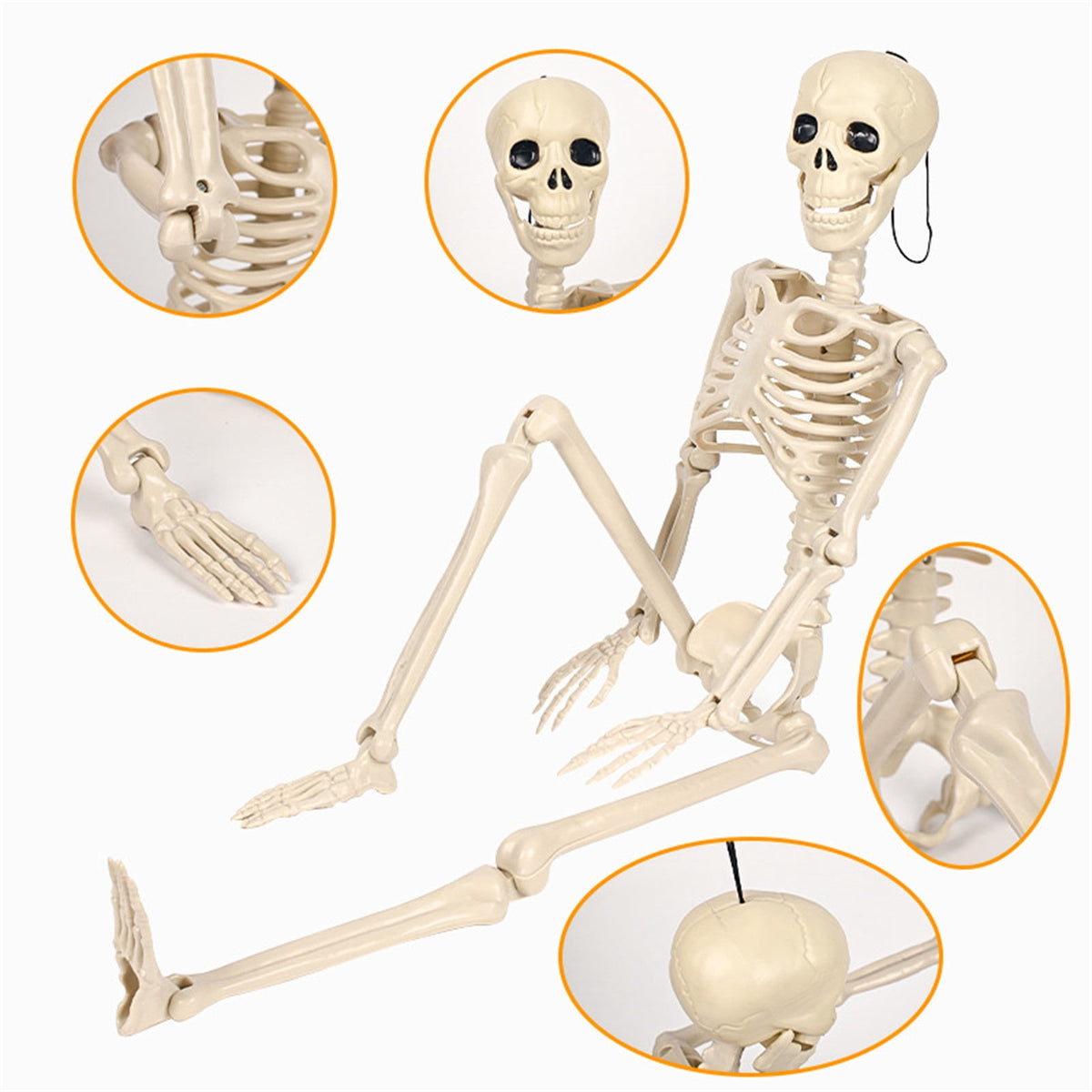 Halloween Skeleton Snake Prop Realistic Scary Serpent Decorative Ornament, Spooky Scene Setup Skeleton Decor Haunted House Party Prop, Home Shop Display Halloween Skeleton Holiday Ornament Gift