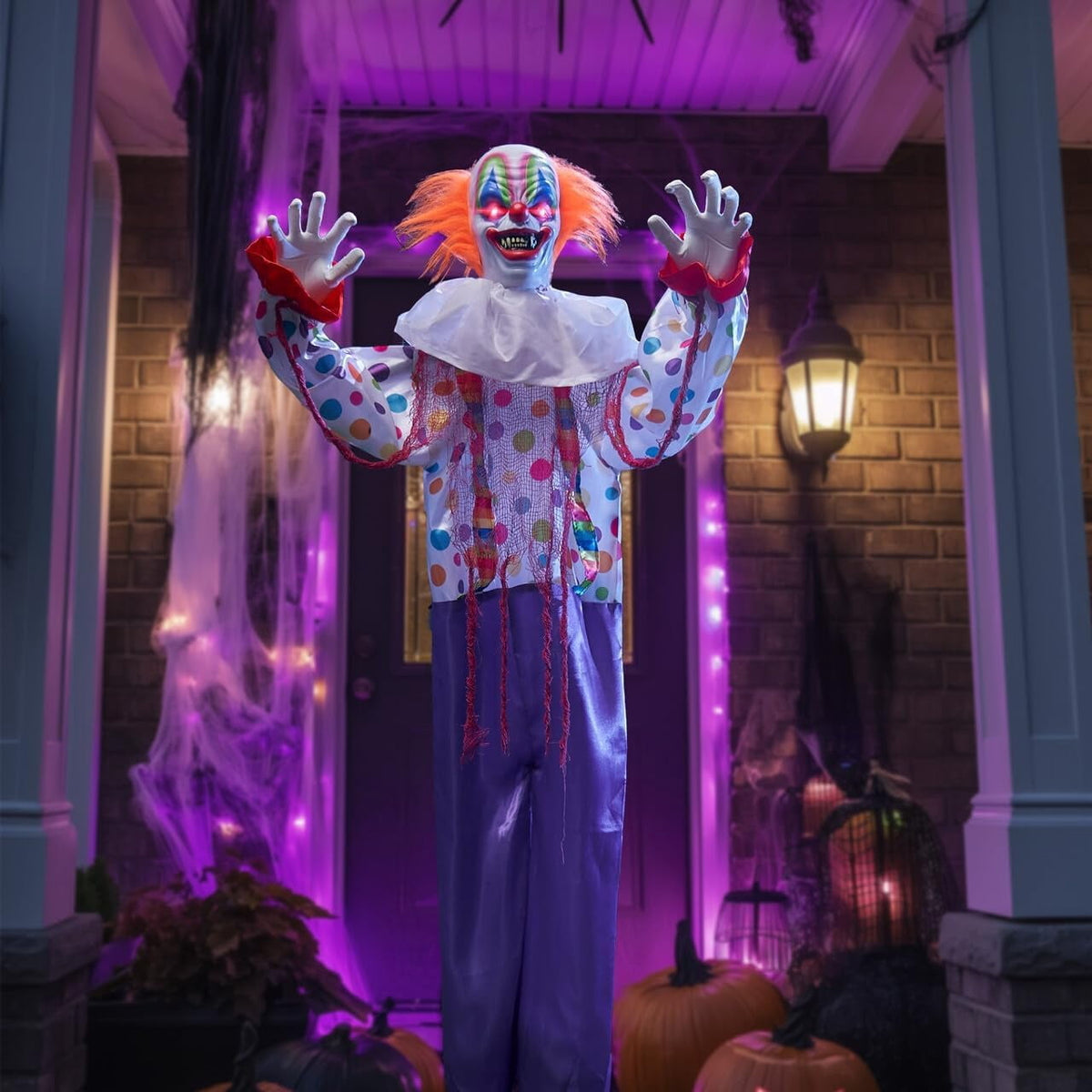 Joyfy 4 Pcs Halloween Decorations Outdoor Hanging Clown Ghost,29" Scary Outdoor Halloween Decor for Halloween Haunted House Decor Props