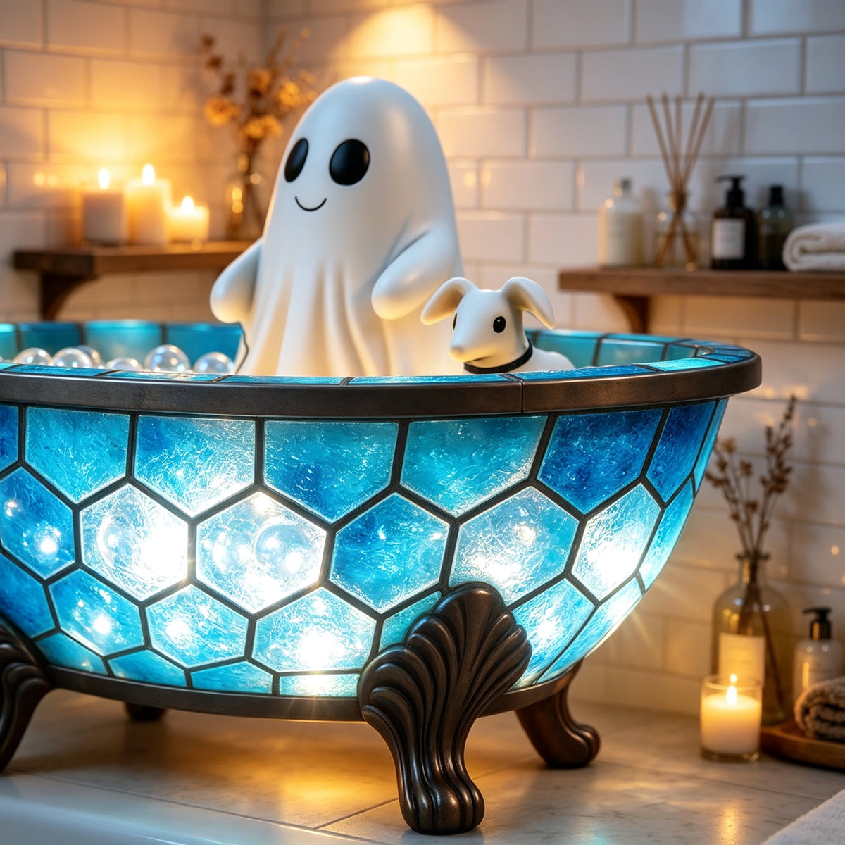 Clearance Gothic LED Lamp – Raven's Moonlight Mysterious Crow on Orb Sculpture, 3D Hollow Lantern Decorative Lamp for Gothic Collectors, Halloween Enthusiasts Best Halloween Gifts