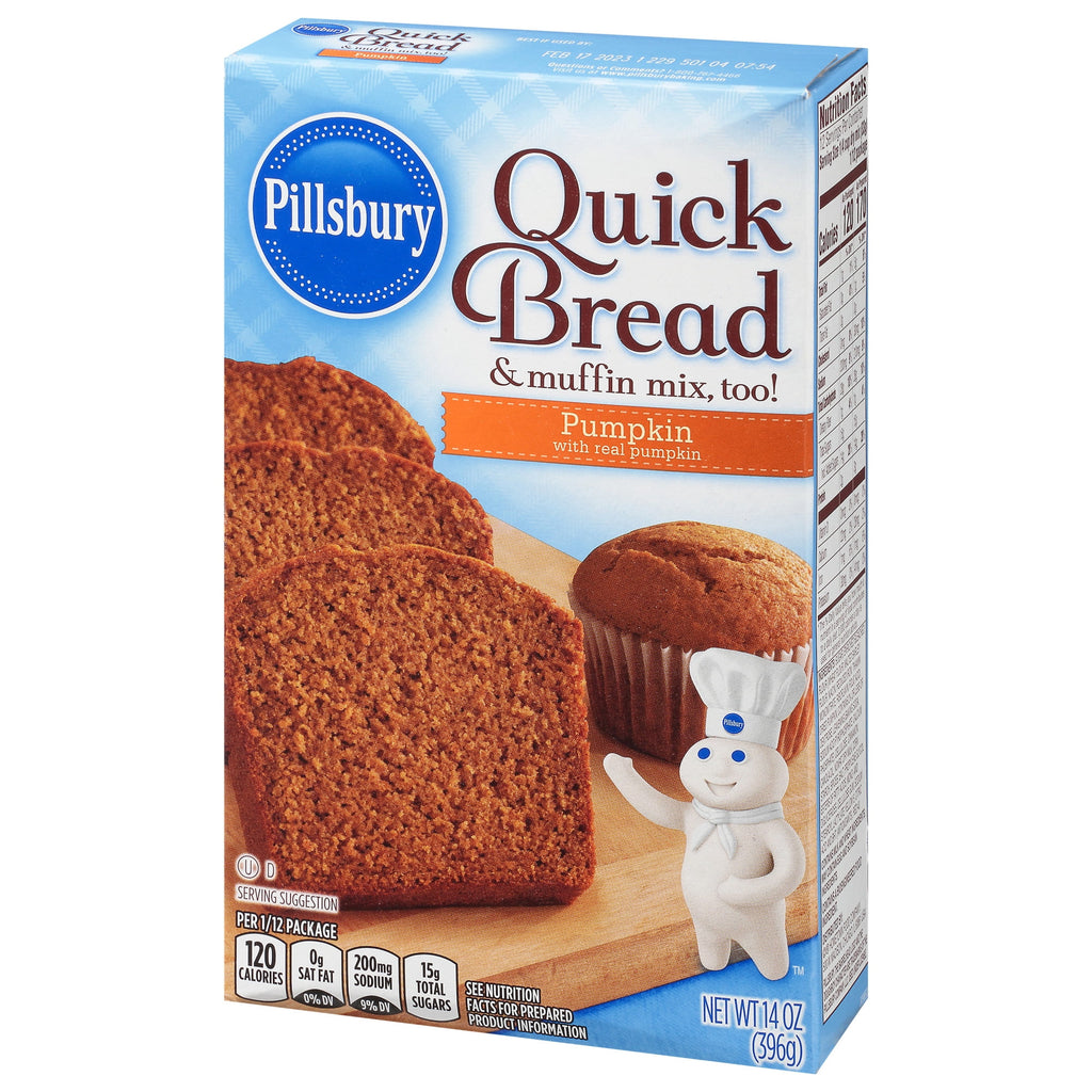Pillsbury Pumpkin Quick Bread and Muffin Mix, 14 oz Box