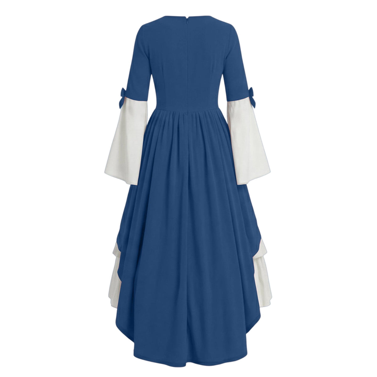 Gothic Dresses for Women Medieval Renaissance Halloween Costume Lace Up Corset High Low Ruffle Hem Square Neck Vintage Gown