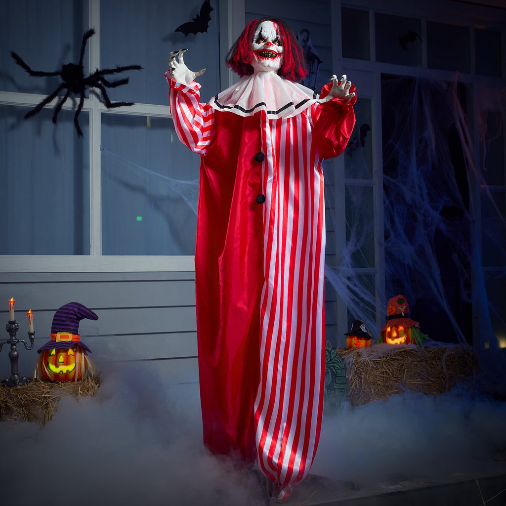 Joyfy 7.8 Ft(93.6 in) Halloween Grim Reaper Decorations Outdoor, Rotatable Flying Scream Scarecrow Skeleton Ghosts Decor for Graveyard Haunted House Props, Garden, Porch, Yard Lawn