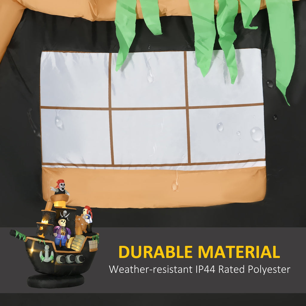 HomCom Vampire Giant Coffin Outdoor LED Waterproof Yard Inflatable, 2.6'