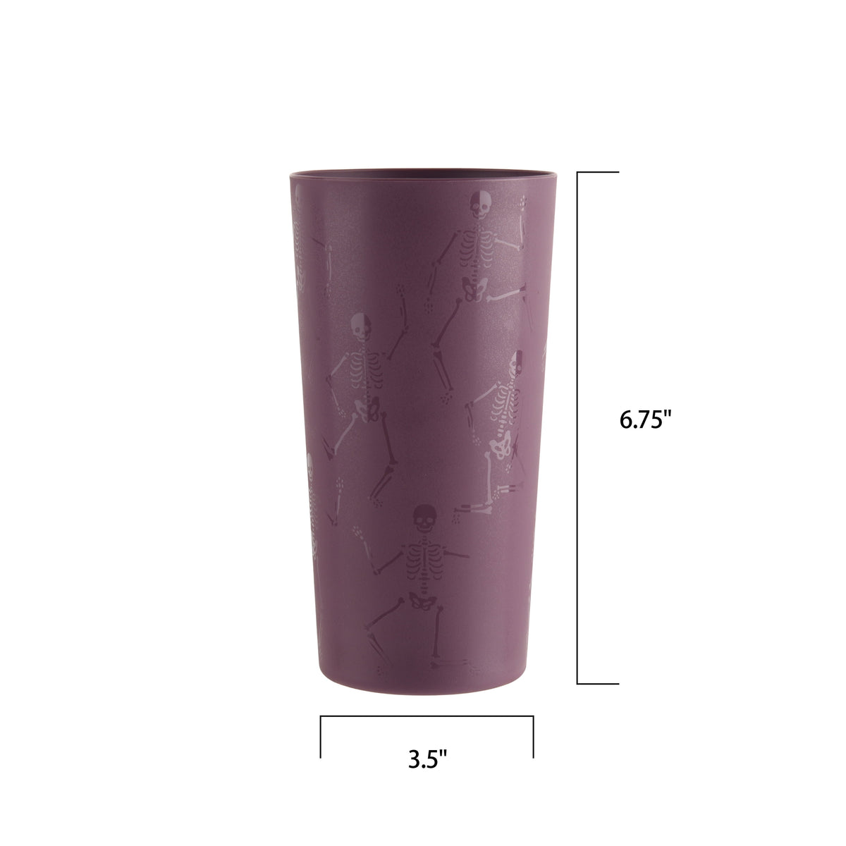 Mainstays 26 Ounce Round Plastic Etched Bat Tumbler, Black