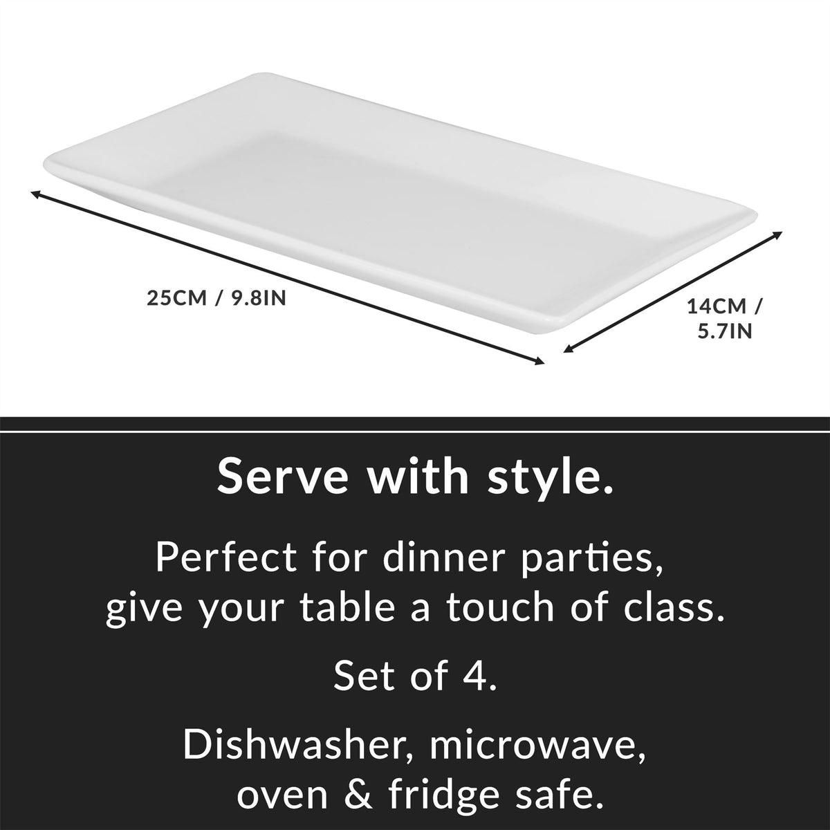 Porcelain Serving Platters - Set of 4 | M&W