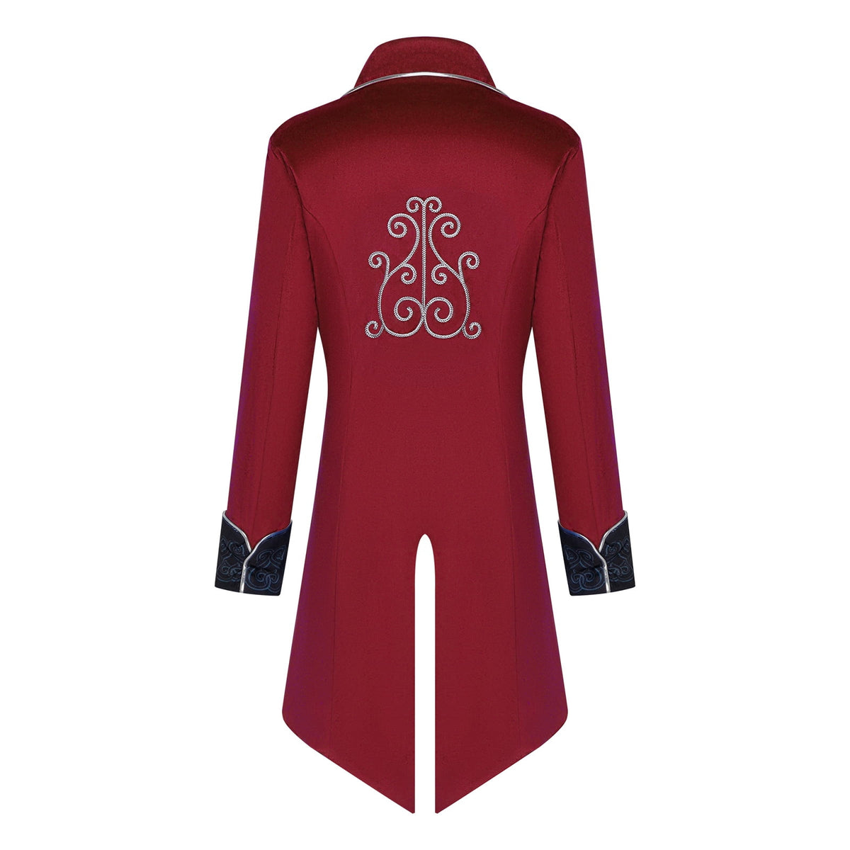 GYQMBT Men Medieval Steampunk Tailcoat Jacket Gothic Victorian Frock Coat Uniform Halloween Party Cosplay Gentleman Costumes, Blue, XL
