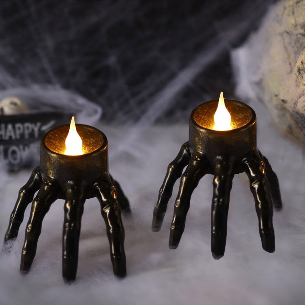 5pc Halloween Spooky Skeleton Hand Candle Flameless Candle Lamp Scary Spooky Candle Halloween Decoration Lights