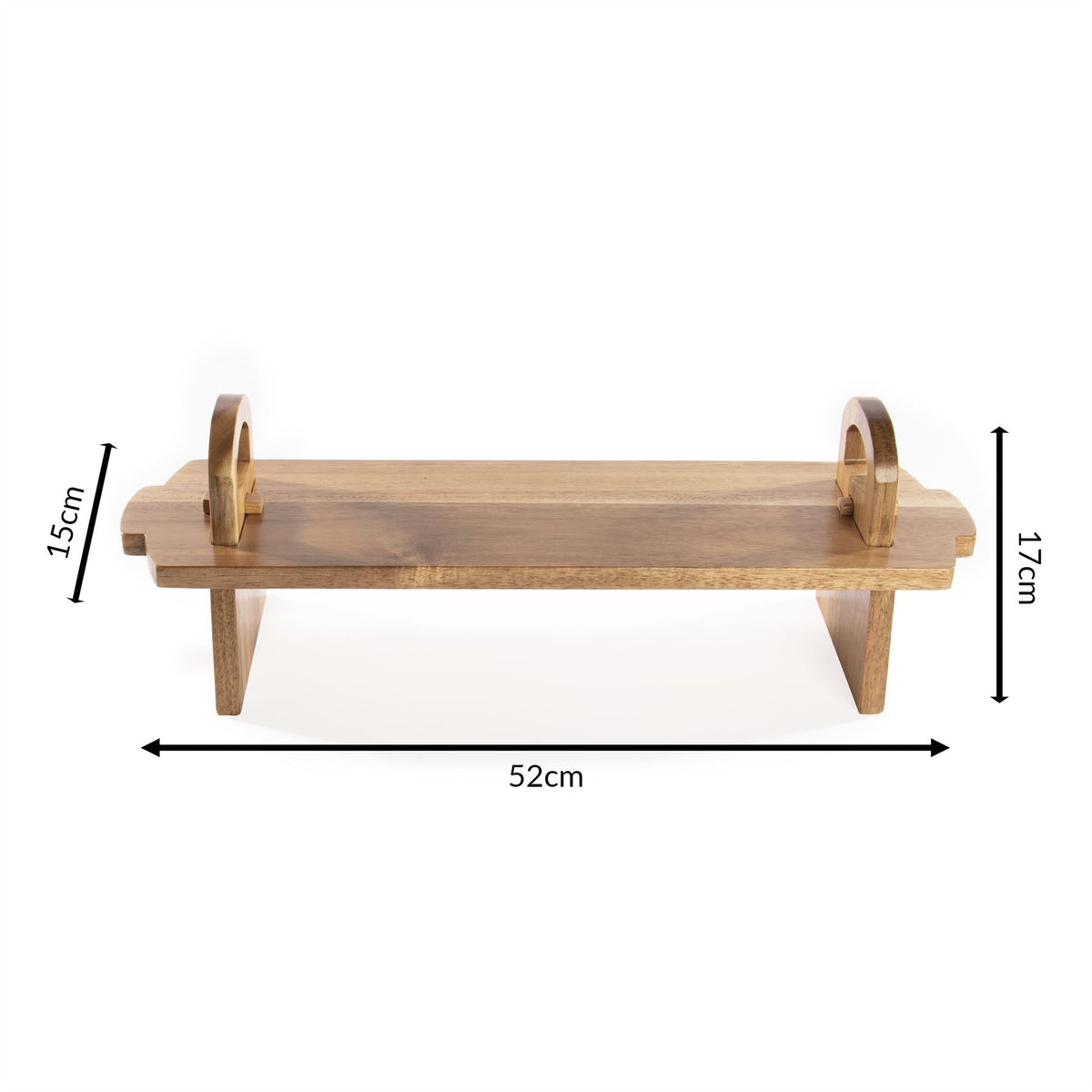 Acacia Wood Raised Serving Platter | M&W