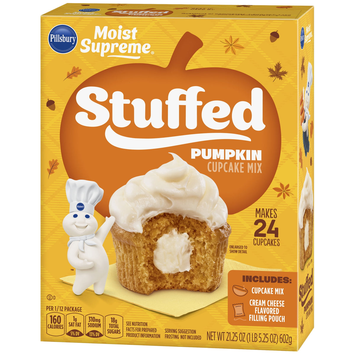 Pillsbury Stuffed Pumpkin Cupcake Mix, 21.25 oz