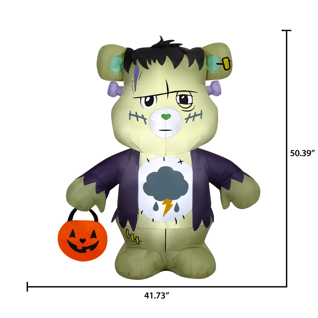 Halloween Airblown Yard Inflatables Frankie Care Bears 41.73 in x 25.98 in x 50.39 in 3.15 lb