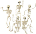 5 Pack Halloween Skeleton Decorations,15.7" Skeletons Hanging Decor with Movable Joints, Mini Plastic Skeleton for Indoor Outdoor Haunted House, Graveyard, Party and Yard Scary Decor