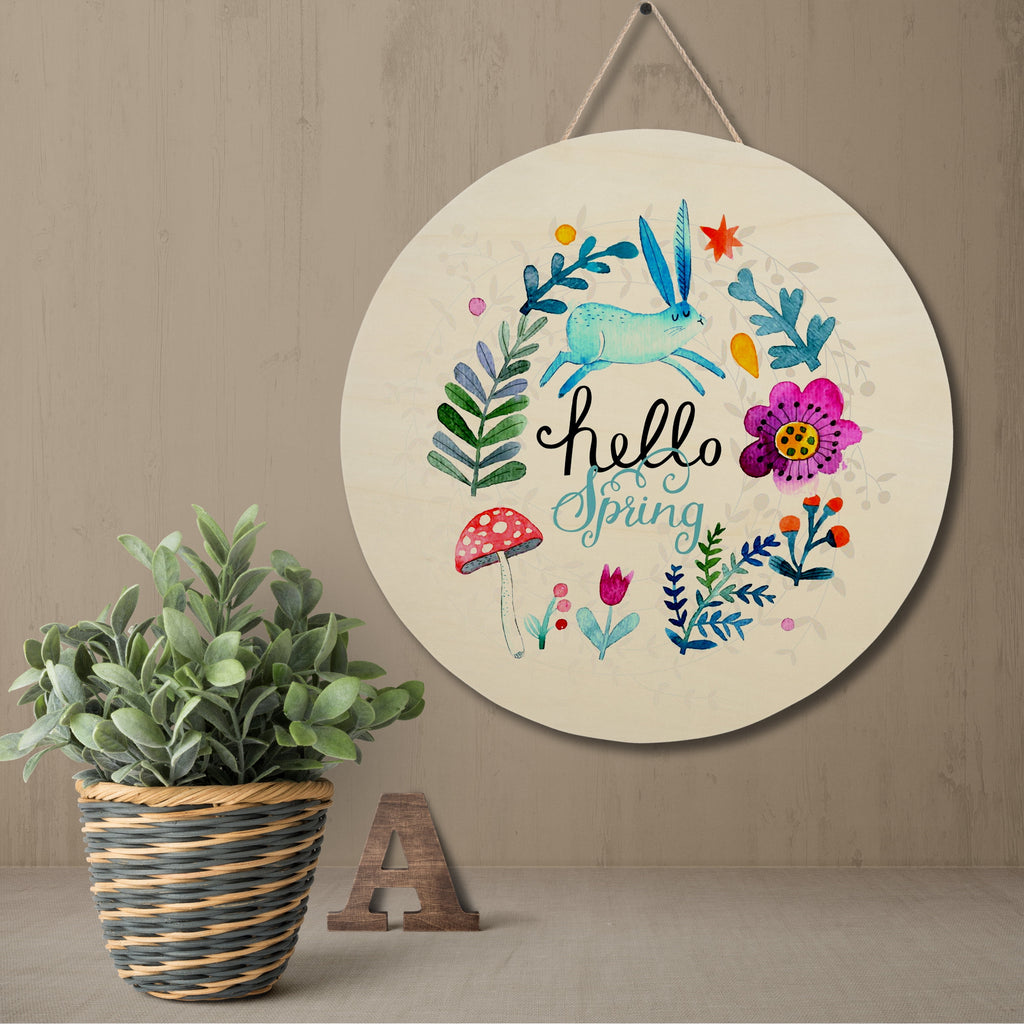 Hello Hobby Round Unfinished Wood Plaque, 17.9 in