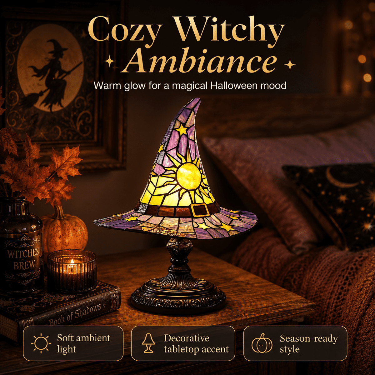 Diceymbol Halloween Decorations and Fall Decor, Halloween Venue Decoration Ghost Props LED Illuminated Ghost Decorations for Tabletop, Mantel, Shelf Indoor Outdoor 9.05 inch