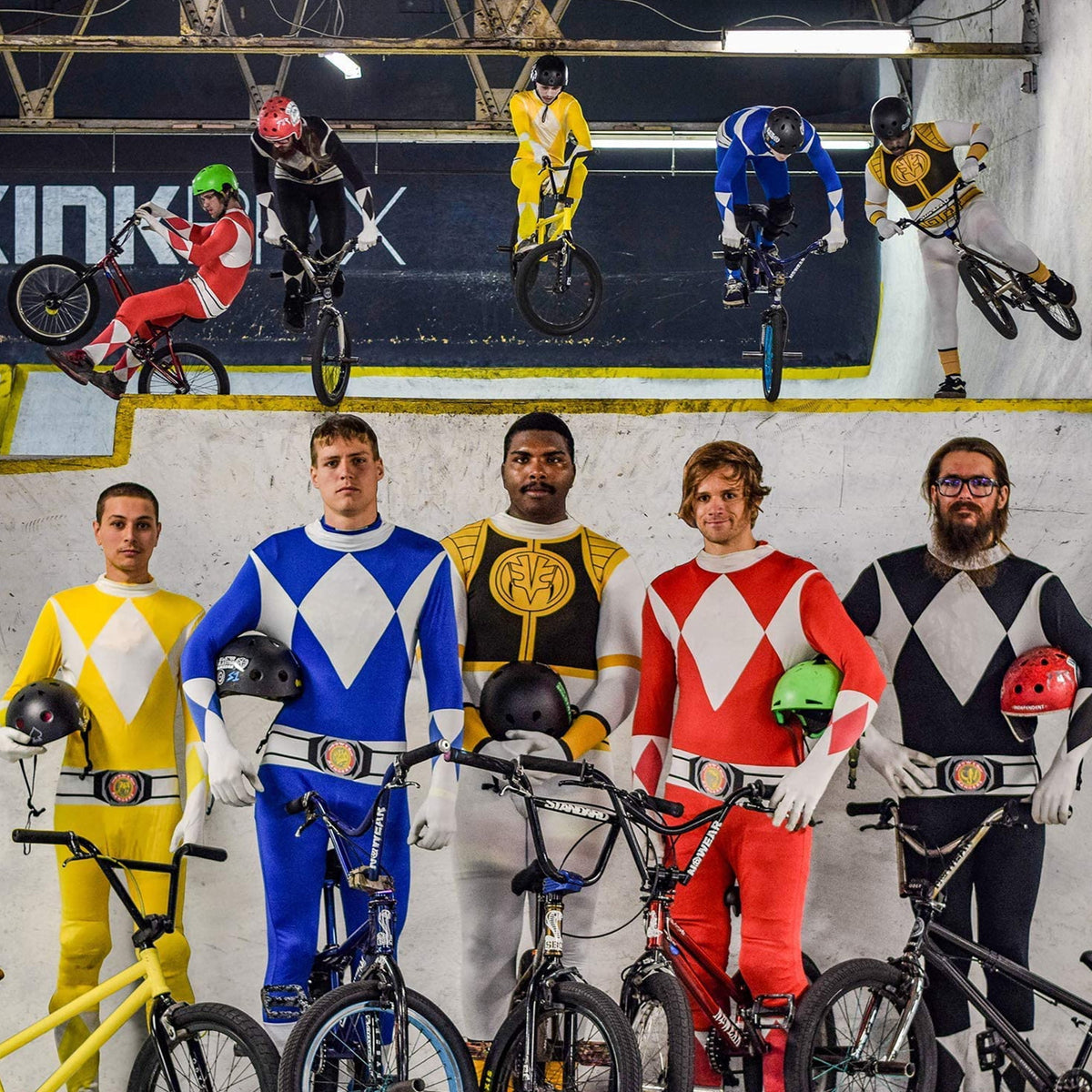 Morphsuits Adult Blue Power Ranger Morphsuit Mens Superhero Fancy Dress Costume Theme Party Blue XL