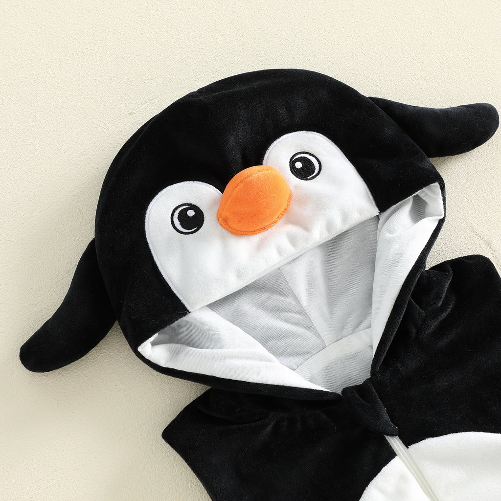 RUINIXCW Newborn Baby Boy Halloween Costume Kids Infant Animal Cosplay Outfit Toddler Fall Winter Clothes Warm Fleece Hooded Sleeveless Romper