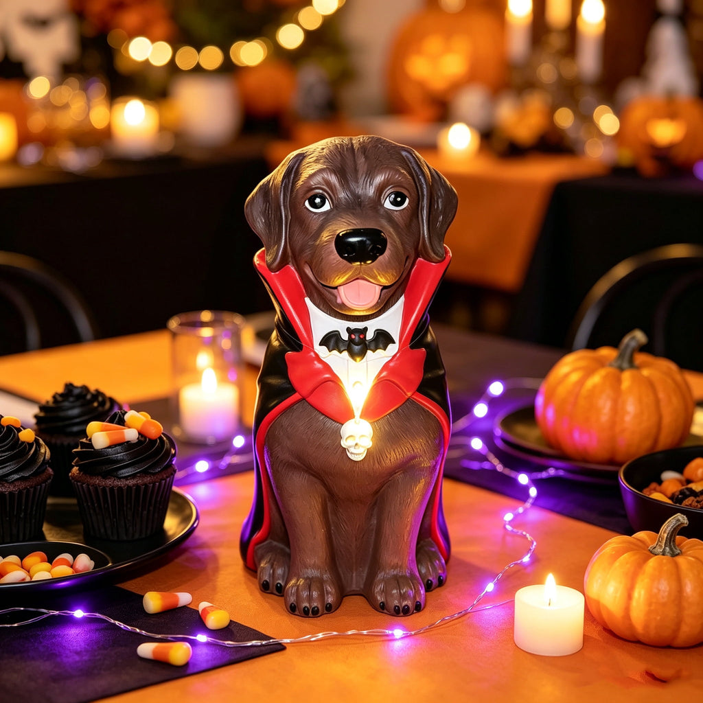 Clearance! Christmas Golden Retriever Statue with LED Lights, Cute Dog Holding Puppy Figurine, Christmas Decoration Indoor Outdoor, Gift for Kiddo Adults