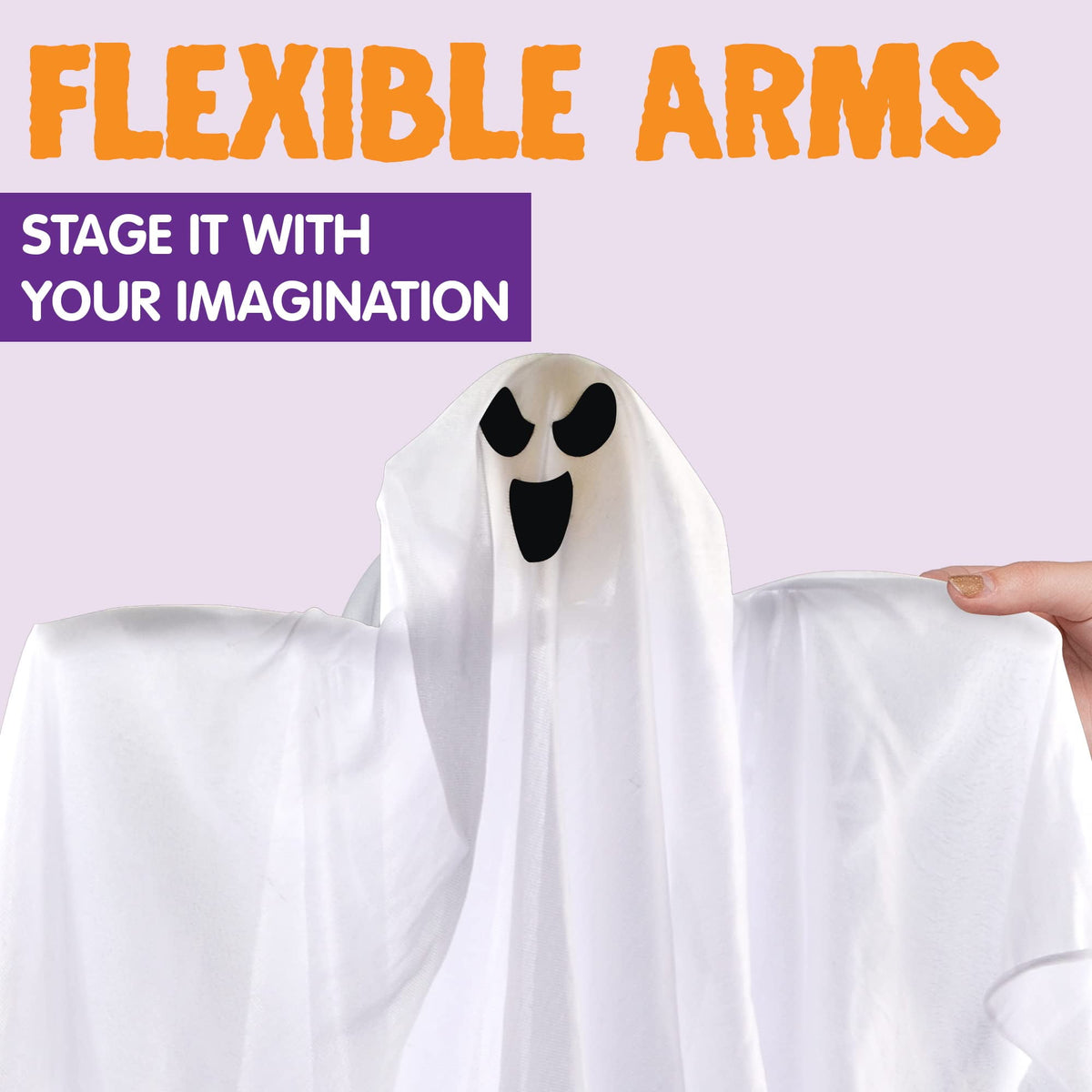 Joyfy 3 Pack Halloween Hanging Ghosts Decorations,27.5" Cute Scary Flying Ghosts Outdoor Hanging Halloween Decorations Yard Decorations