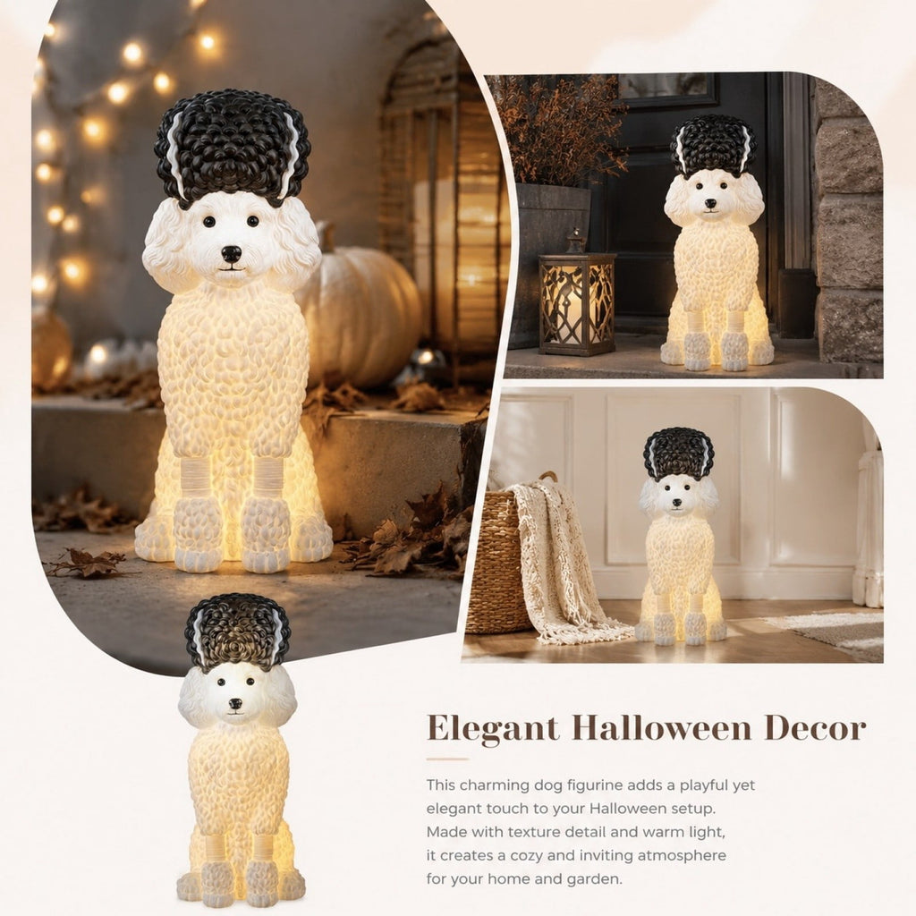 Halloween Ghost Decor 10", Witch Ghost Figurine for Porch Table, 1 Pack