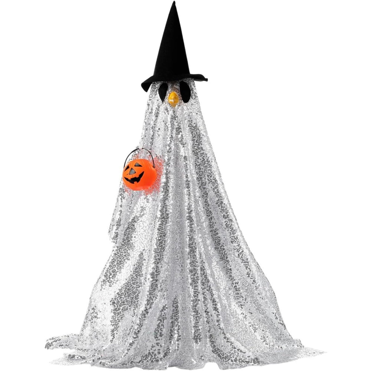 Bat Witch Hat Spiderweb Halloween Goose Clothes Fit 17/23In Cement Plastic Lawn Goose, Stylish Full Set for Outdoor Yard Patio Garden Seasonal Halloween Home Ornamental Arrangement