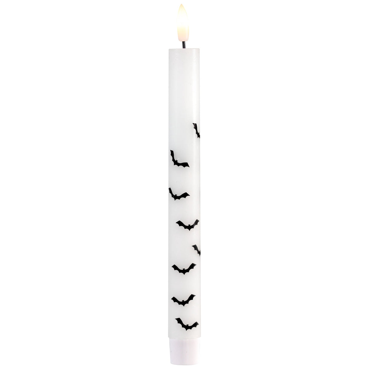 Northlight LED Flickering Flameless Wax Tapered Flying Bats Halloween Candles - 9.75" - Set of 2