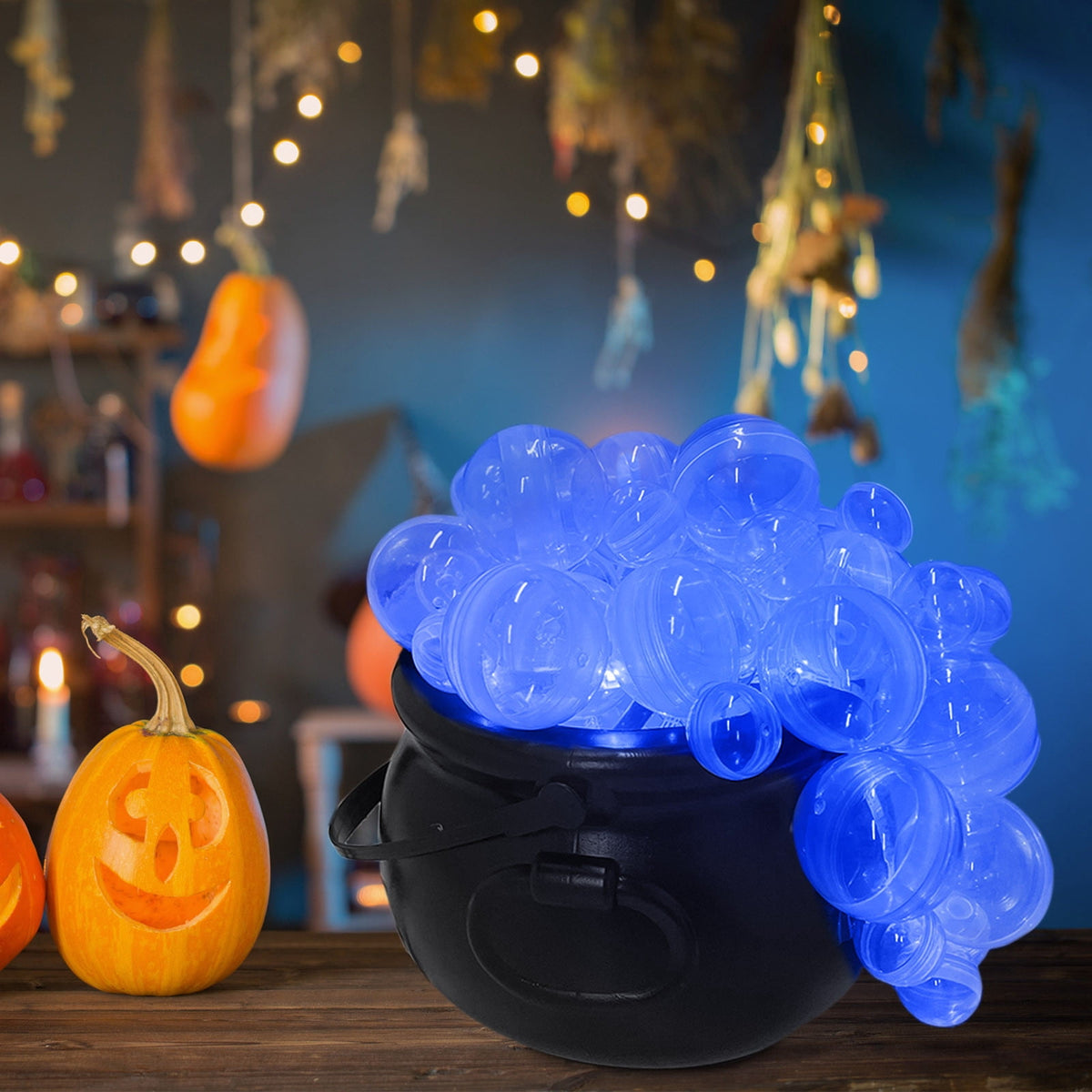 Muecwrye Halloween Decorations Outdoor, Halloween Clearance! Halloween Witches Cauldron with Lights, DIY Bubbling Cauldron Set Decor for Home Porch Outside, Halloween Party Supplies( Without Tripod)