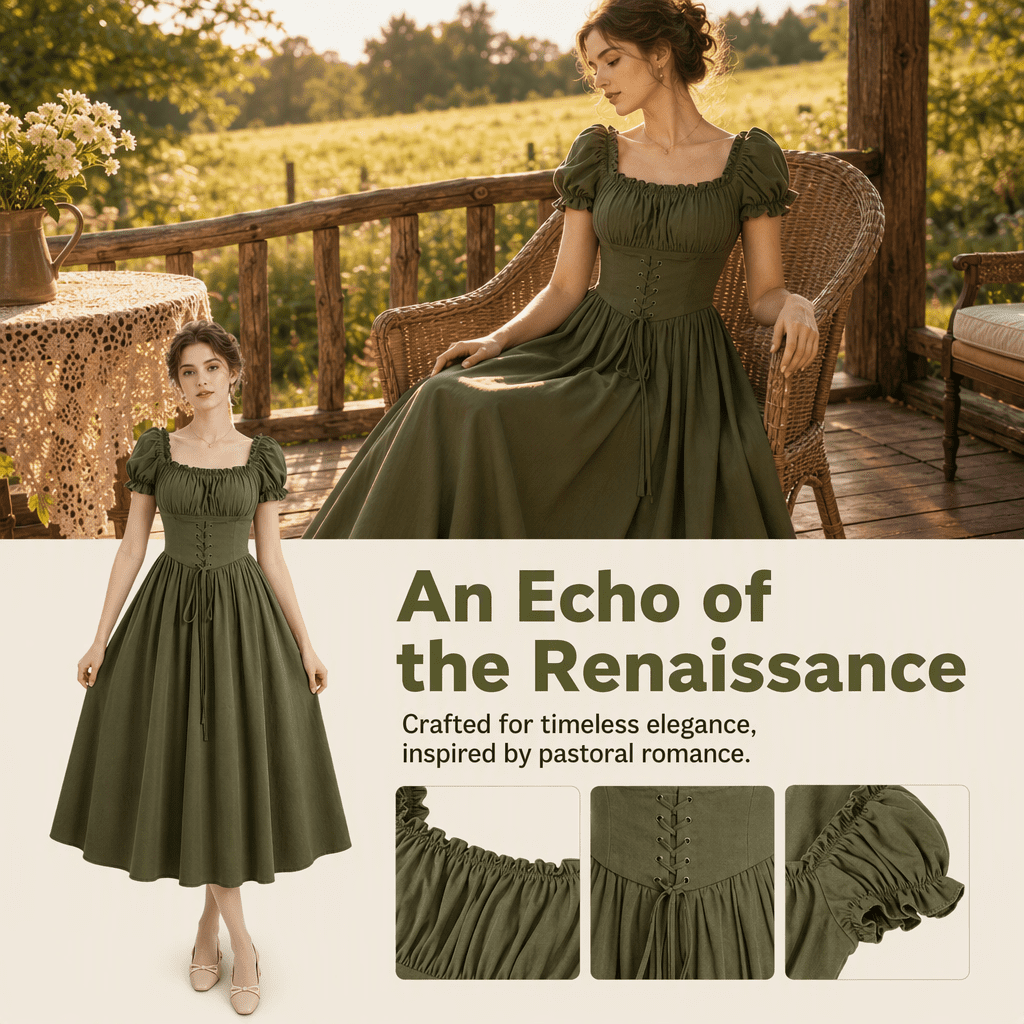 Jsaierl Womens Vintage Medieval Dress Renaissance Pleated Dress with Corset Patchwork Ball Gown Sleeveless Lace Up Midi Dresses