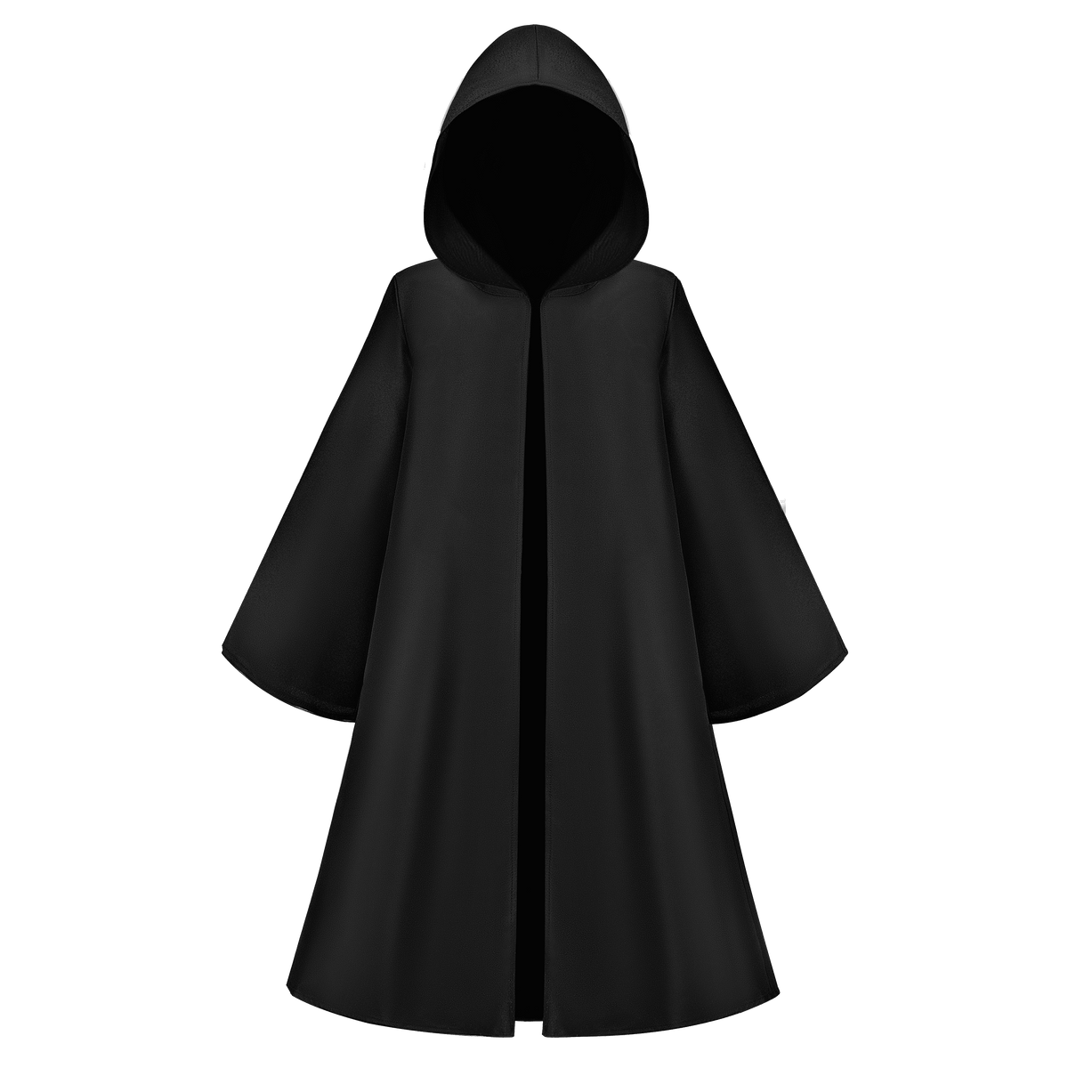 Joyfy Boys Renaissance Costumes, Kids Knight Costume, Black Cloak Tunic Hooded Robe Halloween Costume for Child Halloween Party Cosplay