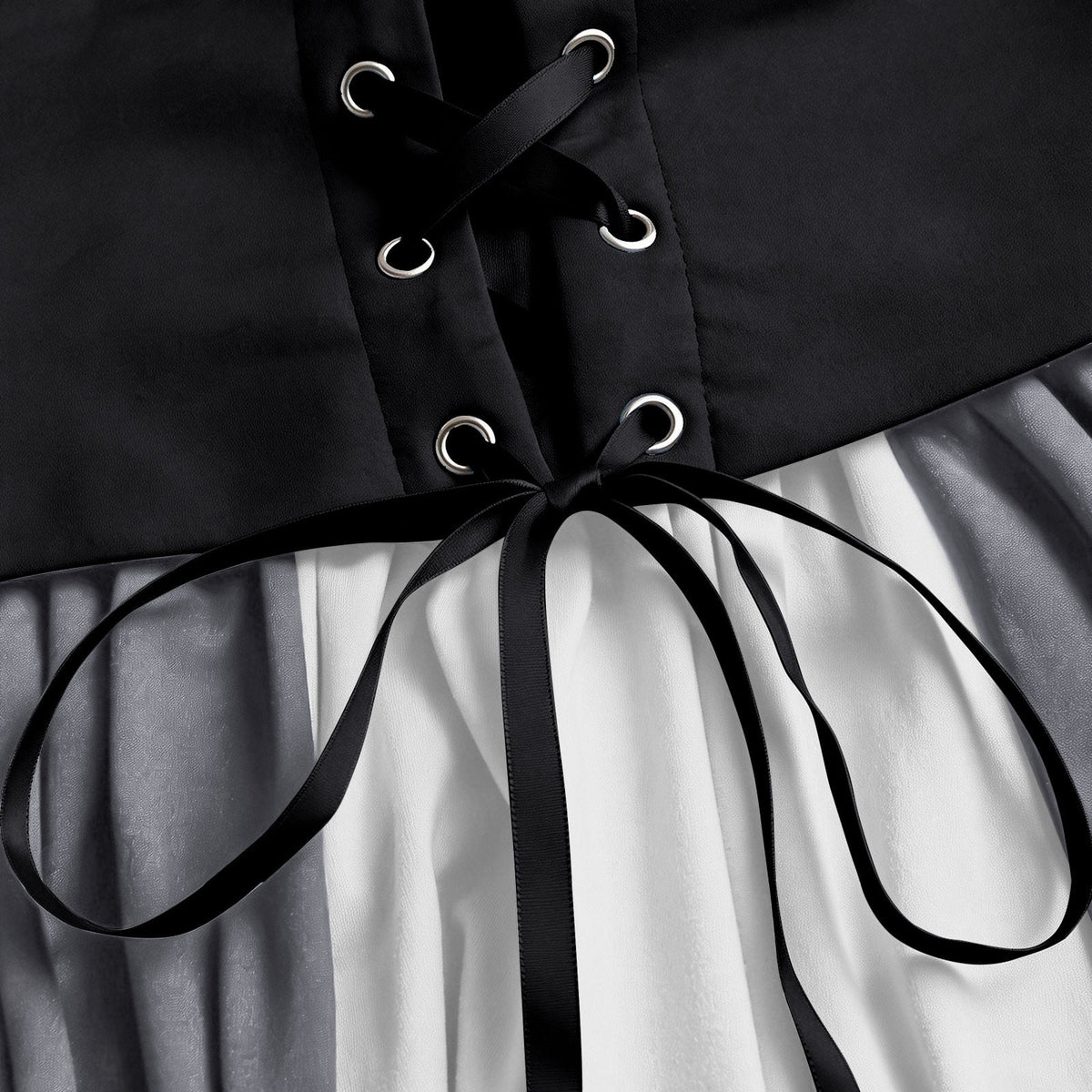 Gothic Dresses for Women Medieval Renaissance Halloween Costume Lace Up Corset High Low Ruffle Hem Square Neck Vintage Gown