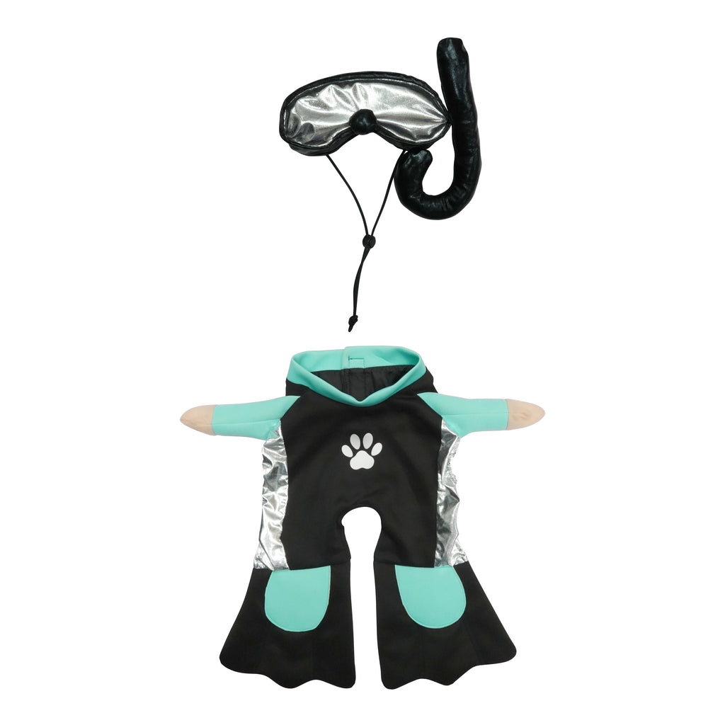 Best Furry Friends Costume for Dogs or Cats, Scuba Diver, X-Small
