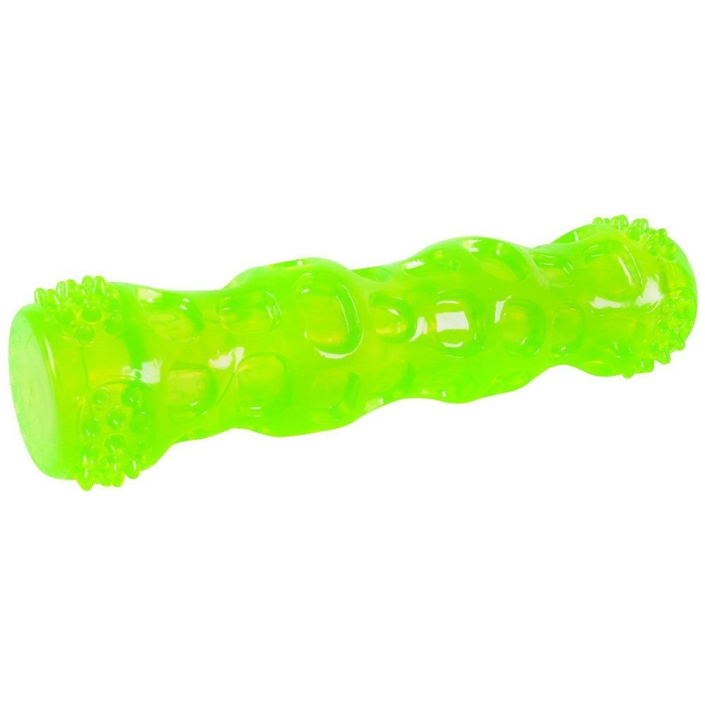 Hyper Pet Dura-Squeaks Durable Non-Toxic TPR Bouncing Super Squeaky Dog Toy, Stick, Green