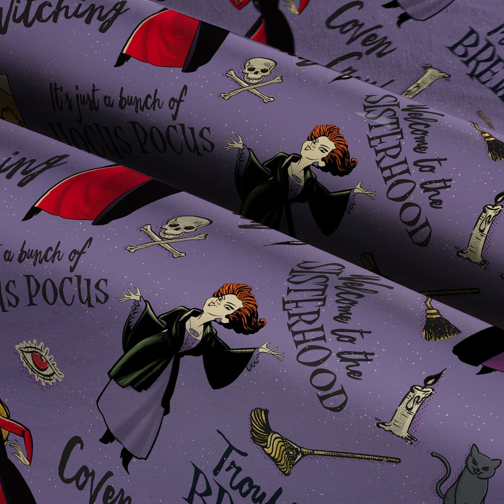 Springs Creative 18" x 21" Cotton Hocus Pocus Trouble Brewing Precut Sewing & Craft Fabric, Multi-color