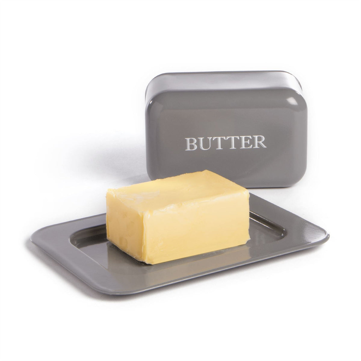 Butter Dish with Lid in Grey | M&W