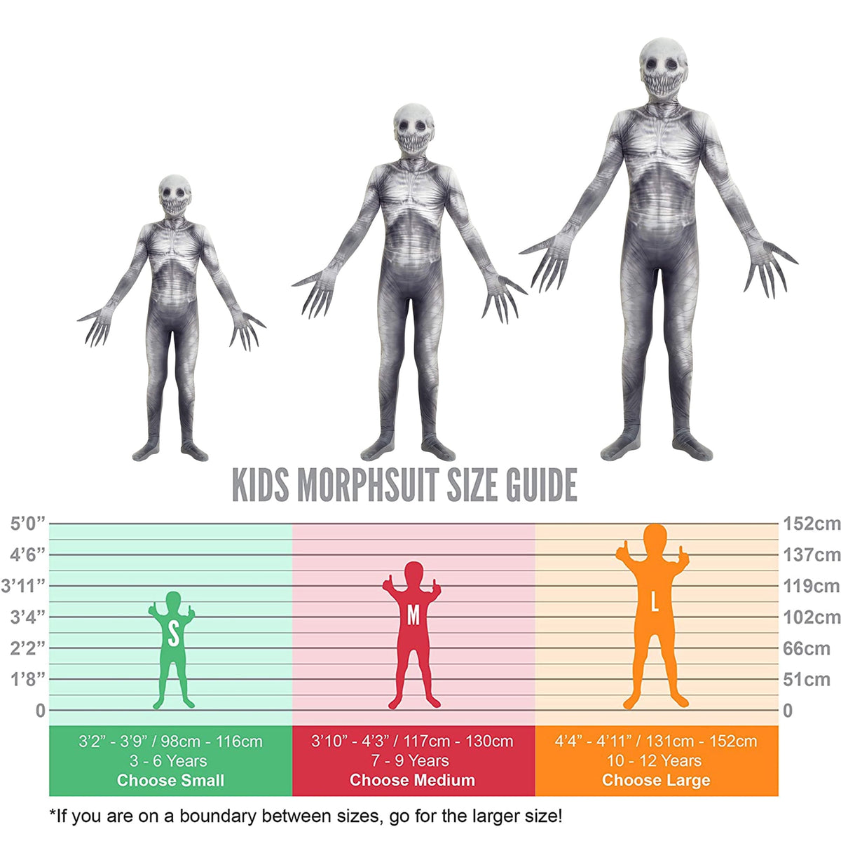 Morphsuits Kids the Rake Morphsuit Boys Girls Creepepasta Halloween Costume Halloween Gray M