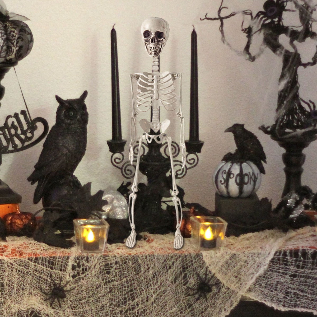 Halloween Skeleton Snake Prop Realistic Scary Serpent Decorative Ornament, Spooky Scene Setup Skeleton Decor Haunted House Party Prop, Home Shop Display Halloween Skeleton Holiday Ornament Gift