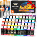 Acrylic Paint, Shuttle Art 50 Colors Acrylic Paint Set, 2oz/60ml Bottles, Rich Pigmented, Water Proof, Acrylic Paints for Artists, Beginners on Canvas Rocks Wood Ceramic Fabric