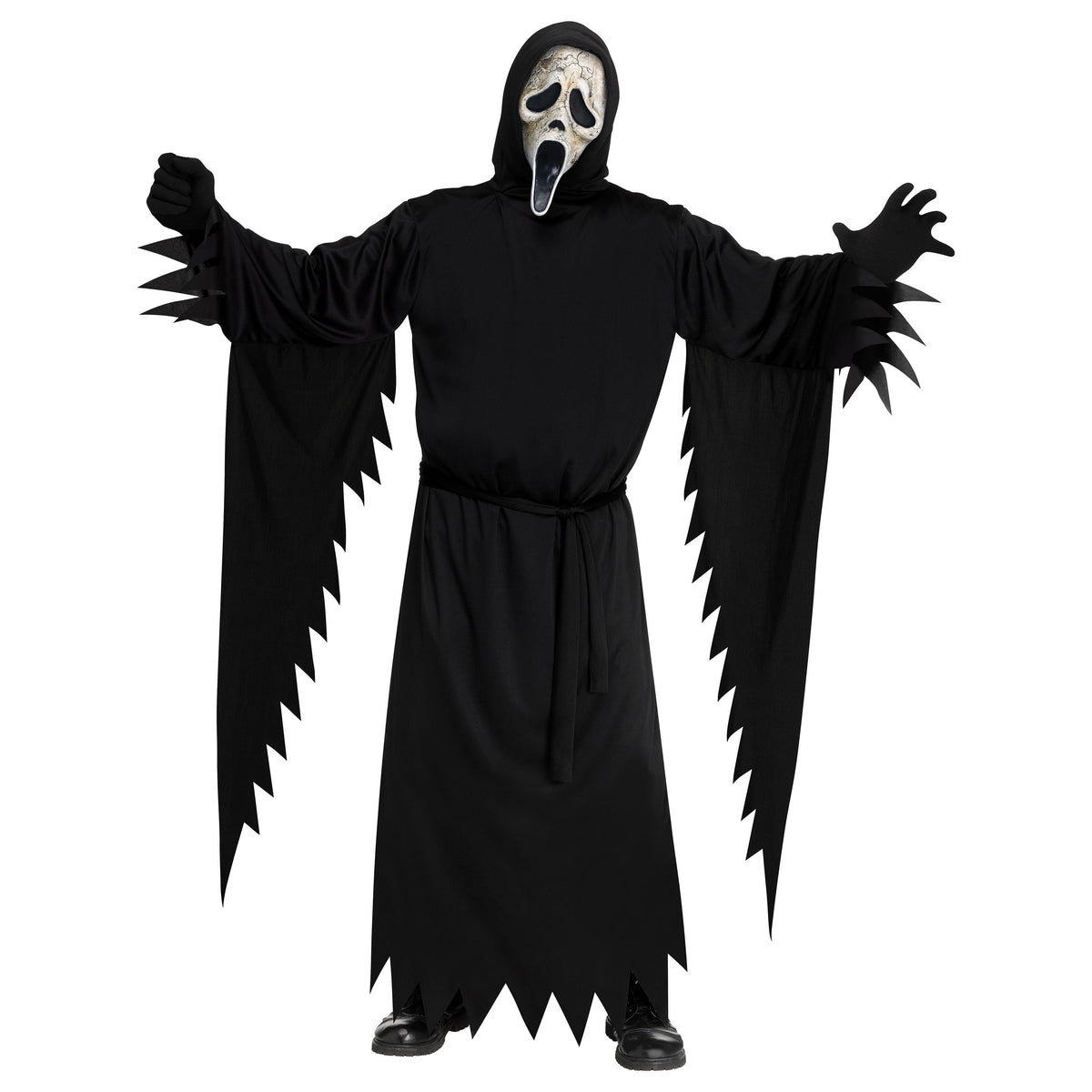 Aged Ghost Face Halloween Costume for Adults, Mens One Size Fit, by Fun World