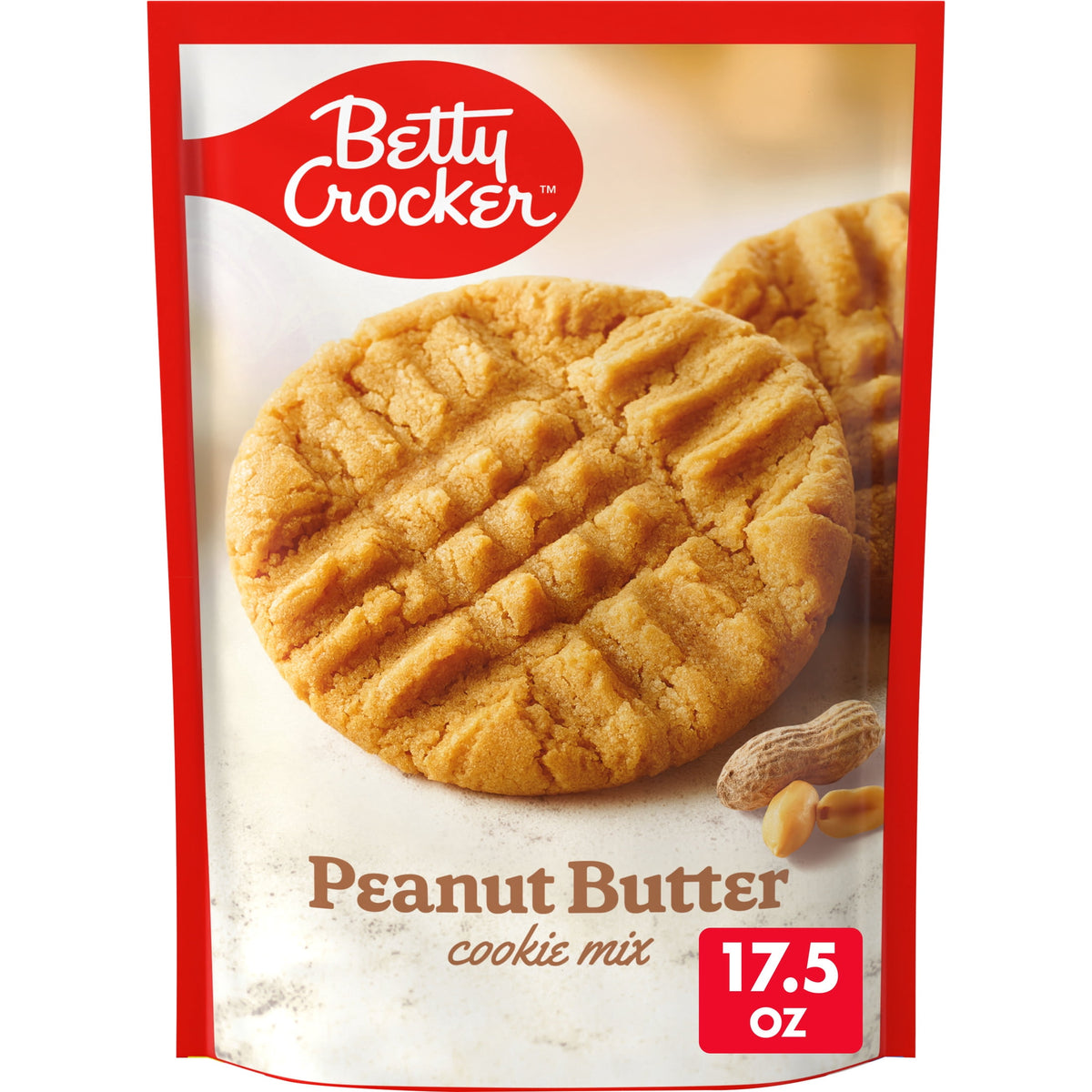 Betty Crocker Peanut Butter Cookies, Cookie Baking Mix, 17.5 oz