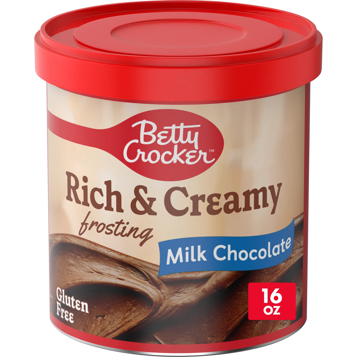 Betty Crocker Rich and Creamy Milk Chocolate Frosting, Gluten Free, 16 oz