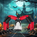Costway 5 FT Halloween Inflatable Spider with Red Tunnel Light Eyes Ground Stakes for Lawn