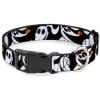 Disney Pet Collar, Dog Collar Plastic Buckle, Nightmare Before Christmas Zero Pumpkin Expressions, 7 to 8.5 Inches 0.5 Inch Wide