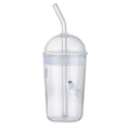 Way To Celebrate 16 oz Ghost Icon Clear Glass Sipper with Lid and Straw