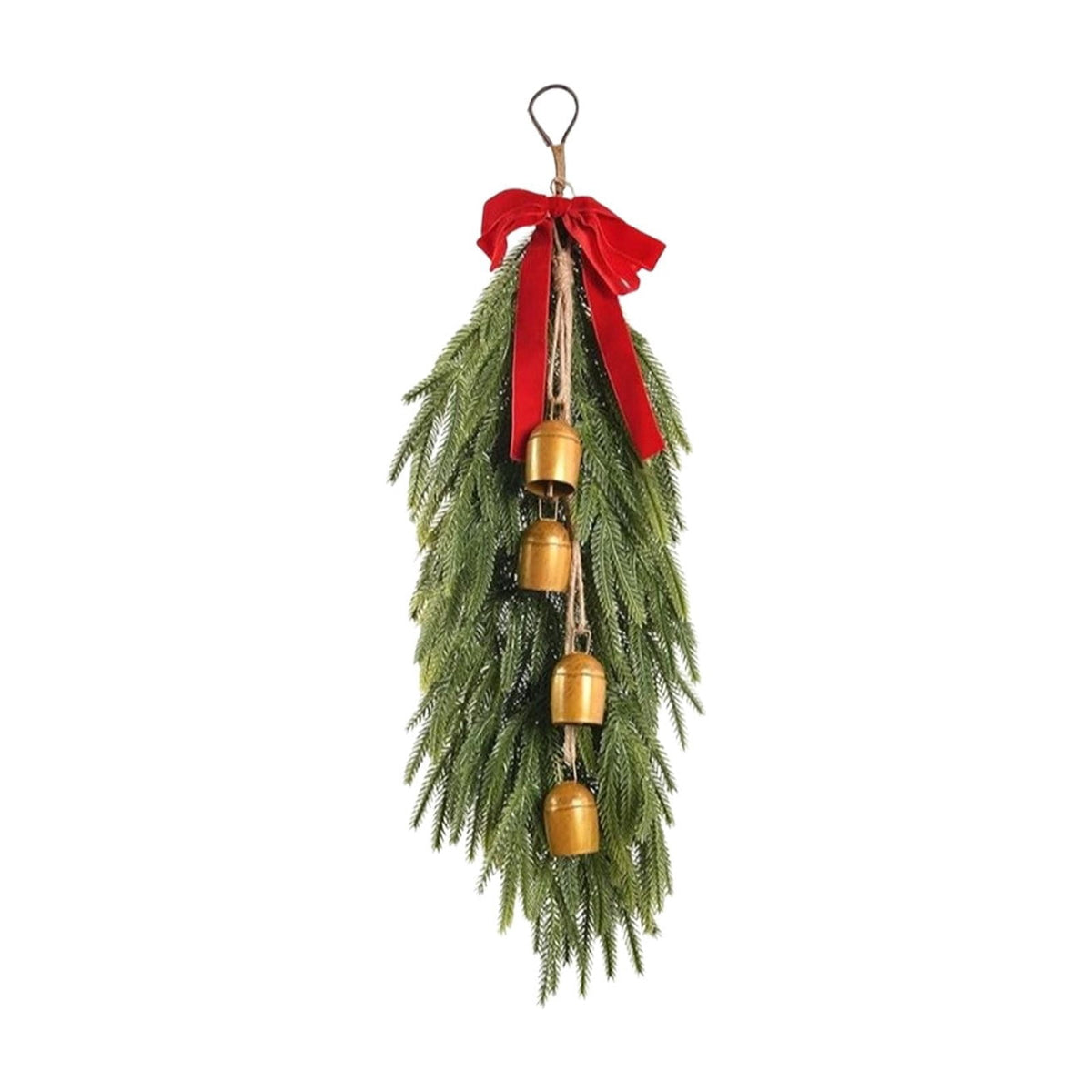 HOARBOEG Handmade Wrought Iron Maple Leaf Wreath, Thanksgiving Rudolph Fall Harvest Door Hanging, Orange Metal Autumn Wreath with Berries, Garden Wall Decor, 15.75 in