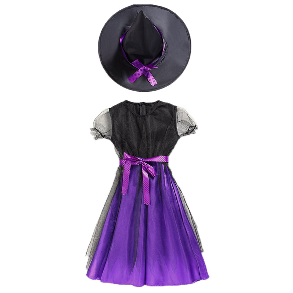 Halloween 3-13Y Children Girls Vampire Witch Bat Cosplay Dress Carnival Party Toddler Kids Halloween Costume Dress Up