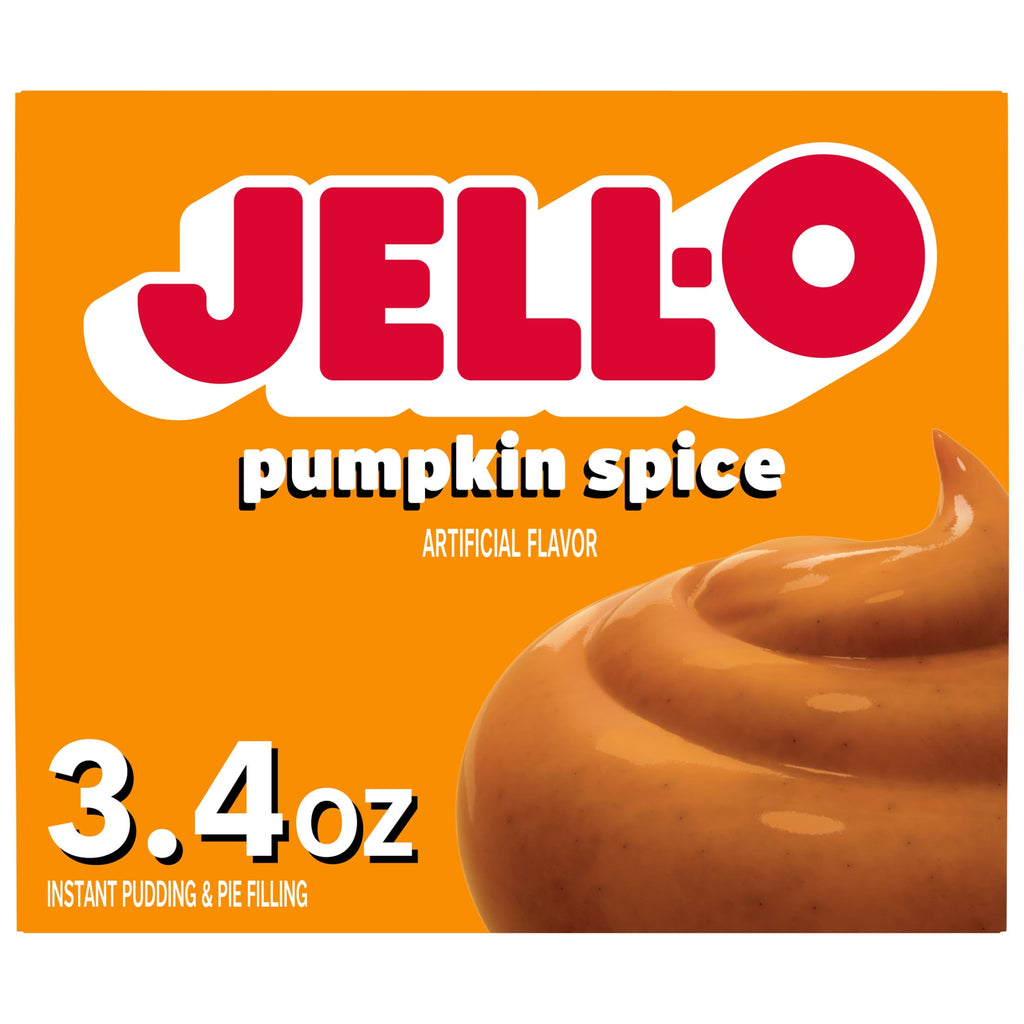 Jell-O Pumpkin Spice Artificially Flavored Instant Pudding & Pie Filling Mix, 3.4 oz Box