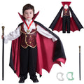 Joyfy Gothic Vampire Costume Kids, Toddler Vampire Costume Halloween Vampire Costume, Vampire costume for boys, Halloween Party Dress Up (3-4yrs)