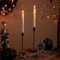 Northlight LED Flickering Flameless Wax Tapered Flying Bats Halloween Candles - 9.75" - Set of 2