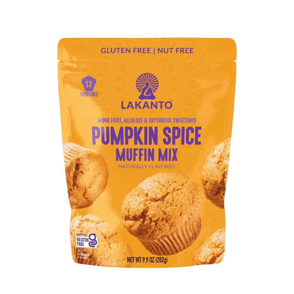 Lakanto Pumpkin Spice Muffin Mix - Sweetened with Monk Fruit and Allulose, Erythritol -8 Oz