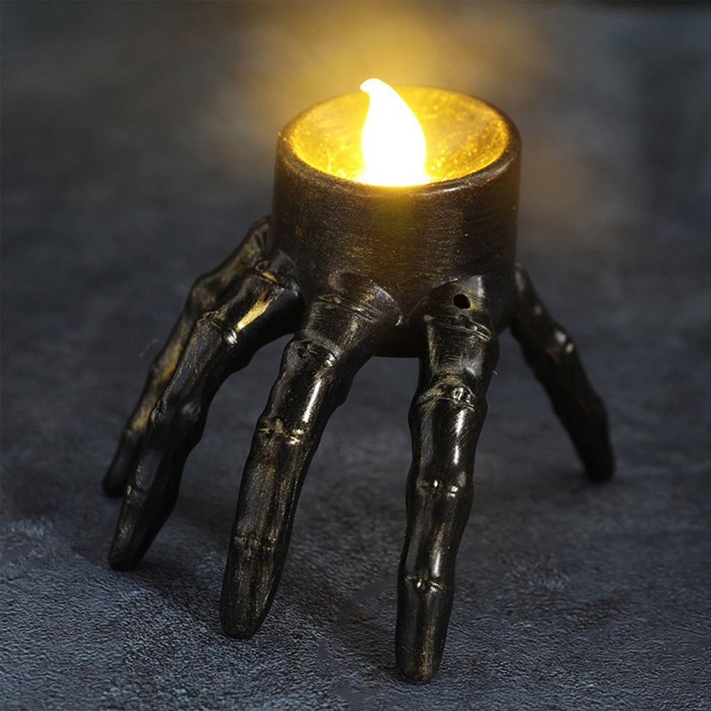 Lhrmh Halloween Decor - Spooky Skeleton Hand Flameless Candle Lamp for Haunted House and Party Settings